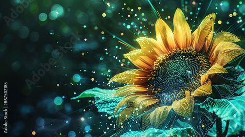 sunflower technology background