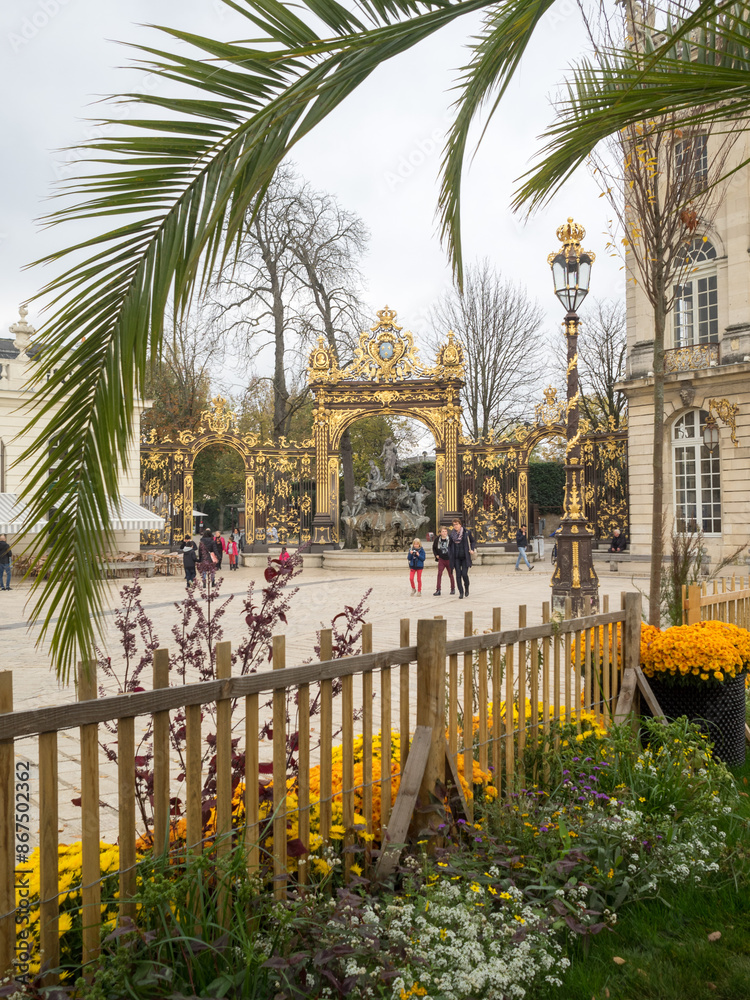 Temporary gardens show in Place Stanislas, Nancy