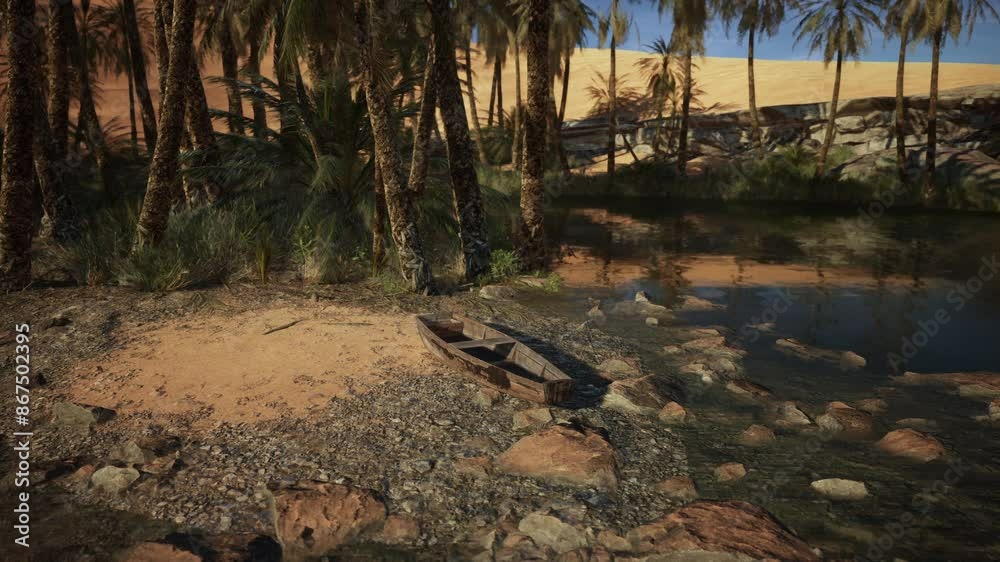 Wooden Boat Resting on a Rustic Dirt Field Wooden Boat Resting on a Rustic Dirt Field