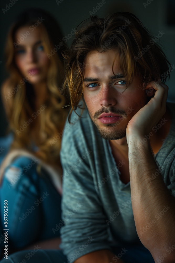 portrait of a couple at home