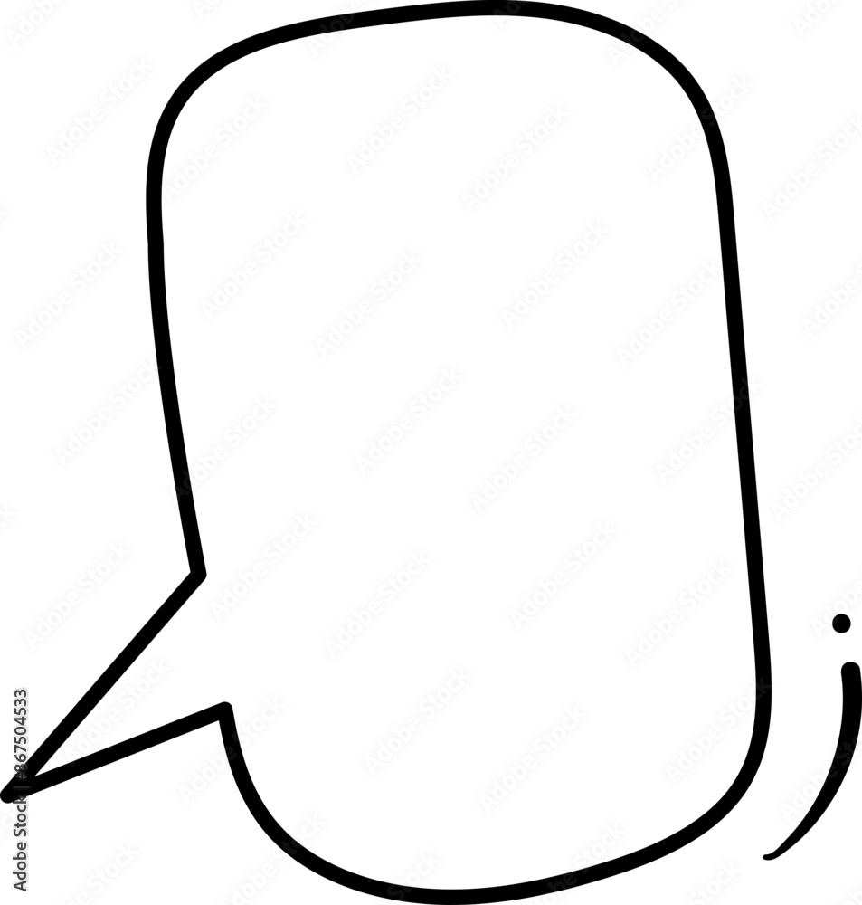 Speech Bubble Note Illustration Speech Bubble Note Illustration
