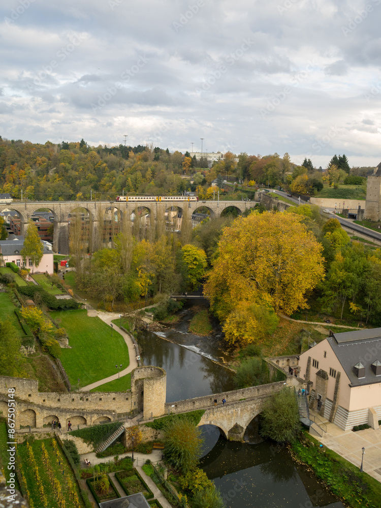 Alzette River passing Luxembourg City
