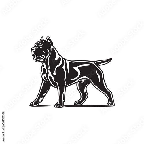 dog Cane Corso vector, logo design, silhouette illustration design  © Harunur