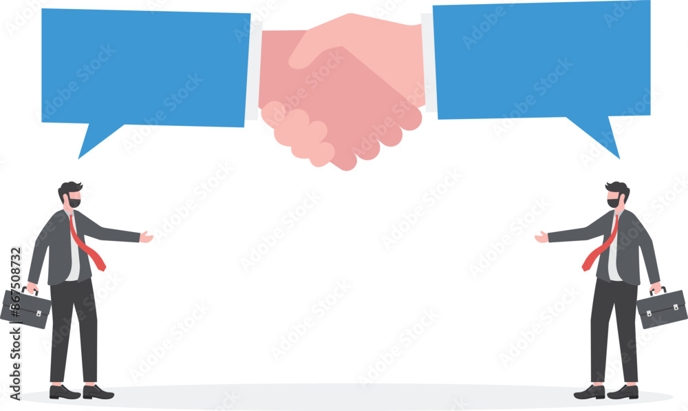 Successful business communication and agreement

