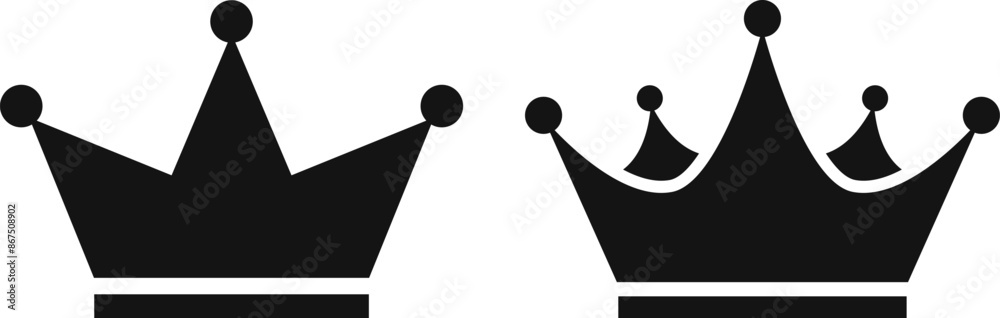 Crown vector icon on white background Crown vector icon on white background