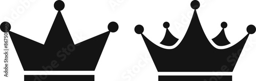 Crown vector icon on white background