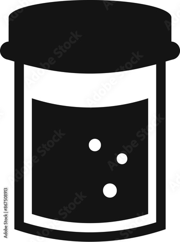 Medical test cup vector icon