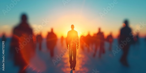 Silhouette symbolizes intersection of humans and technology in datadriven world. Concept Silhouette Portraits, Technology Integration, Data-Driven Innovations, Human Connection, Future Trends