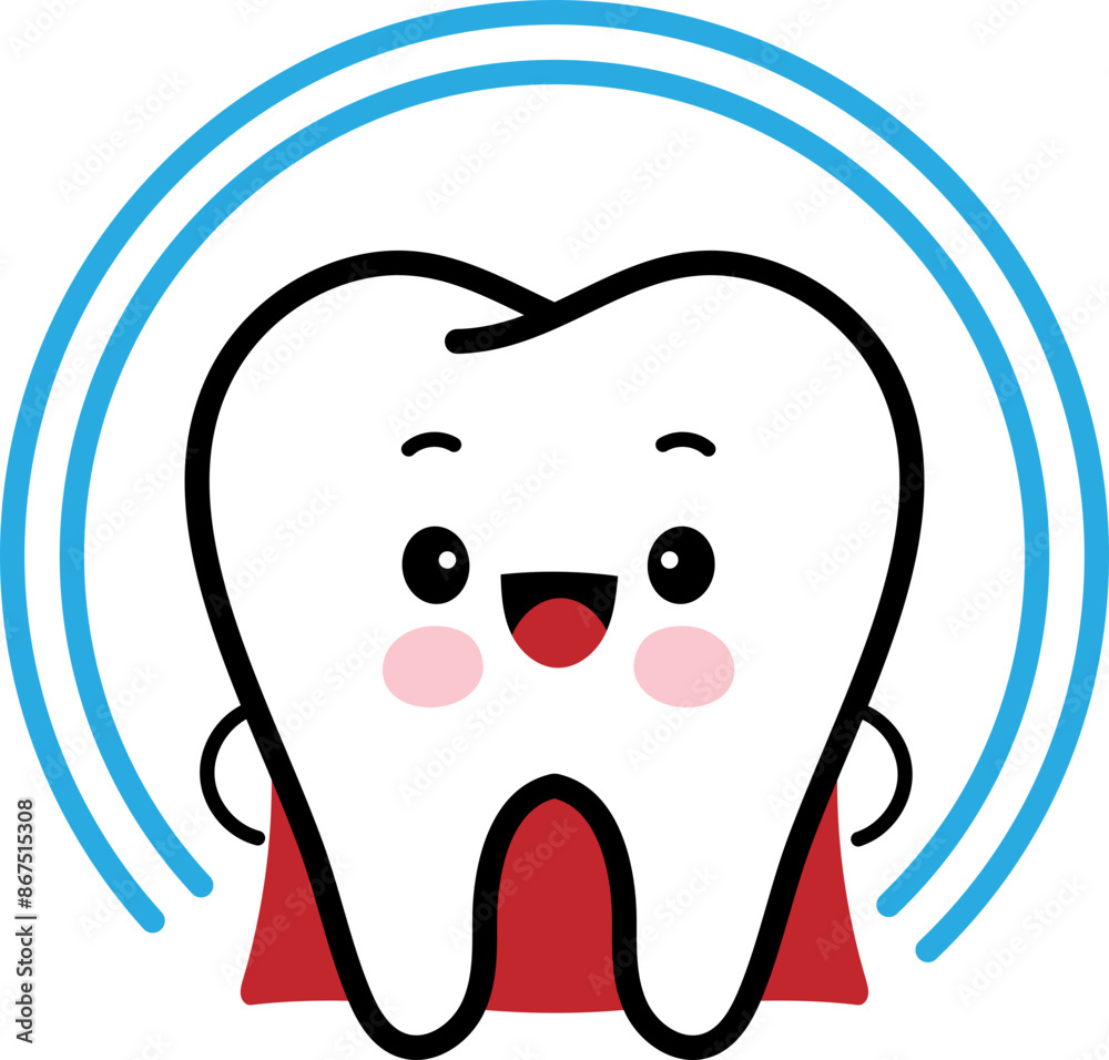 Obraz premium Cute Teeth Character Illustration