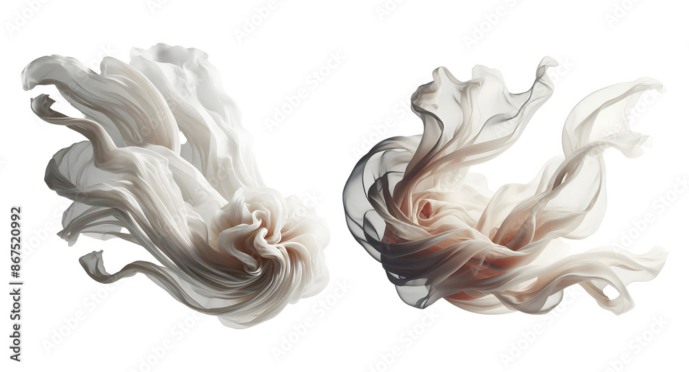 silk cloth Splash on transparent background silk cloth Splash on transparent background