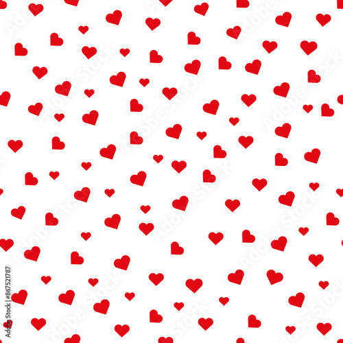 Pattern heart, pattern love, background heart. Valentine s Day. Red hearts seamless pattern