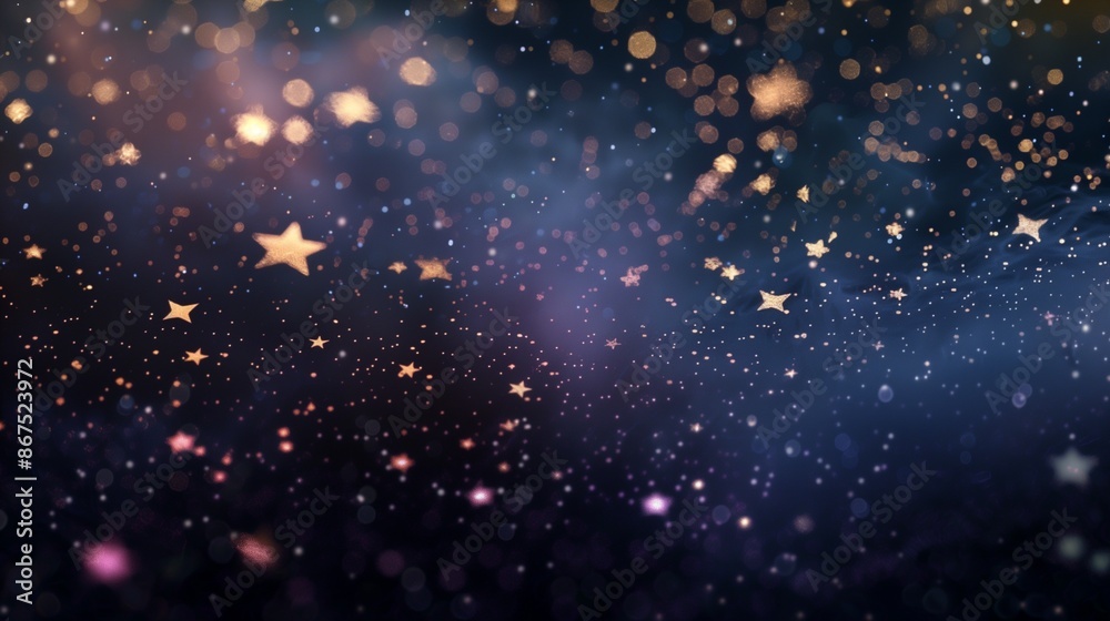 Obraz premium A mesmerizing night sky filled with shimmering stars and cosmic beauty, showcasing the infinite vastness of the universe.
