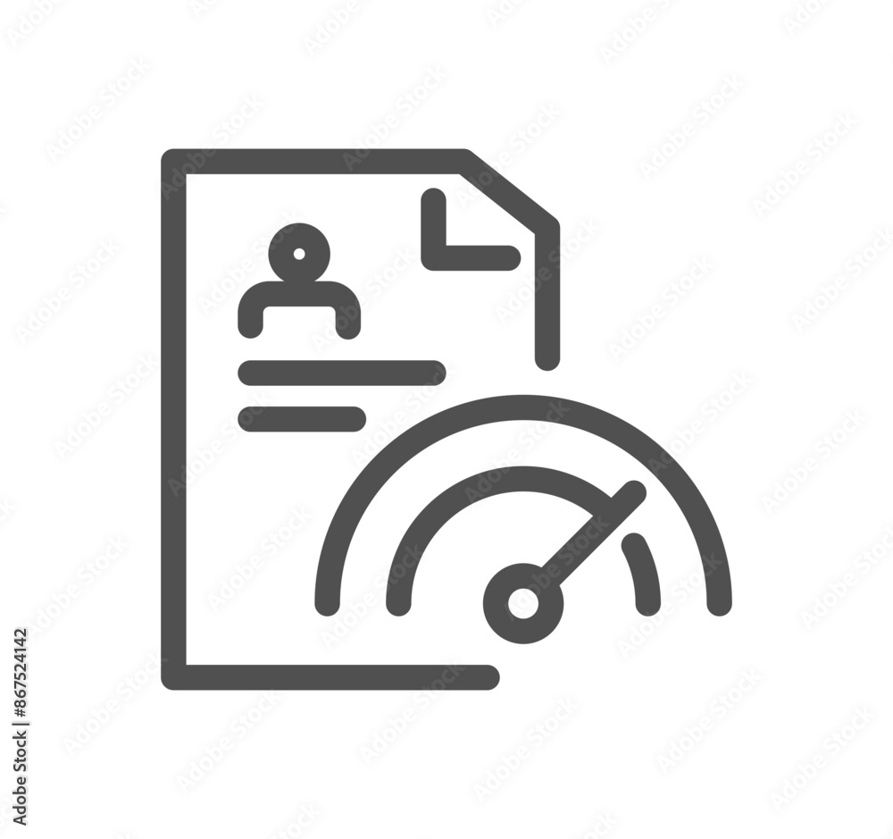 Credit rating related icon outline and linear vector.
Credit rating related icon outline and linear vector.