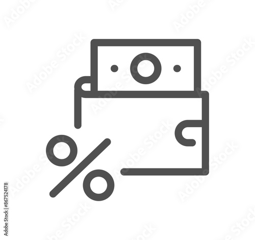 Credit rating related icon outline and linear vector.	
