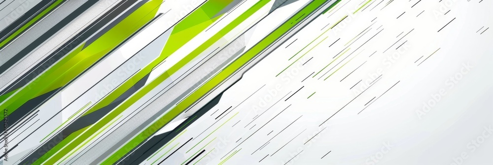 Abstract Geometric Design with Green and Gray Stripes Abstract Geometric Design with Green and Gray Stripes