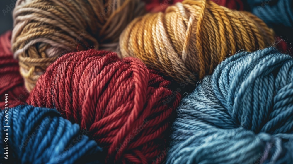 A mess of dense yarn against a dark backdrop A mess of dense yarn against a dark backdrop