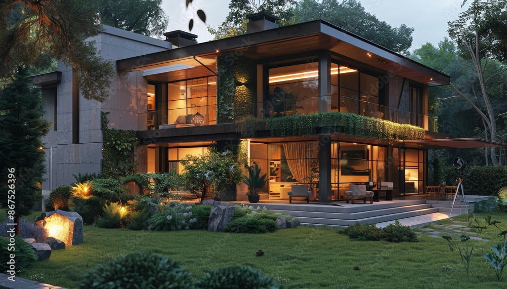 Contemporary Minimalist House Exterior with Clean Architecture and Large Windows Contemporary Minimalist House Exterior with Clean Architecture and Large Windows