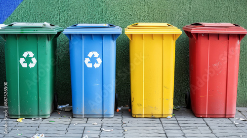 Sort your garbage. Put different types of waste in separate bins for recycling. © Rabil