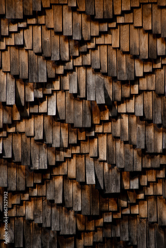 Stack wall of firewood