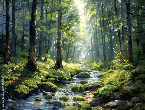 Forest and river © NgorxZ