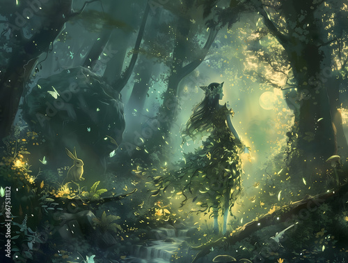 Elf in forest