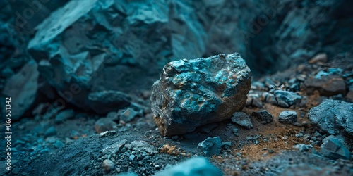 Deep mine uncovers sizable uranium ore specimens. Concept Mining, Uranium, Ore Extraction, Geology, Minerals Discovery