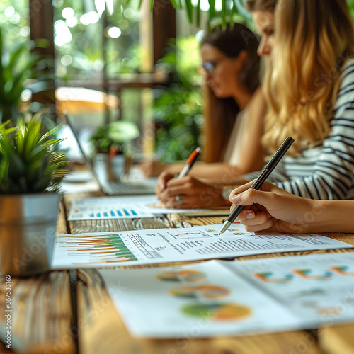 Wallpaper Mural accountant working on desk using calculator, generative ai Torontodigital.ca