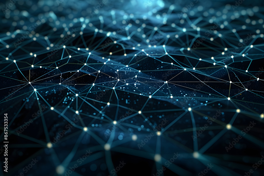 Obraz premium Blue Technology Business Background for PPT