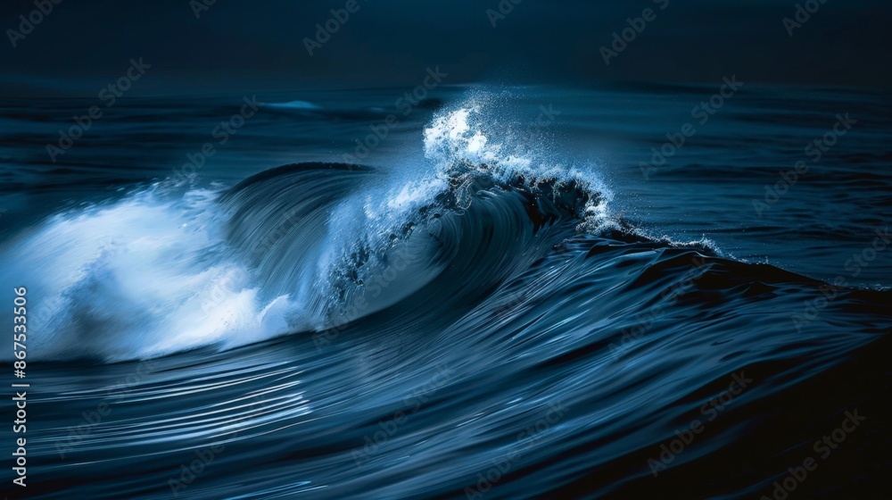 Fototapeta premium Majestic Ocean Wave at Dusk