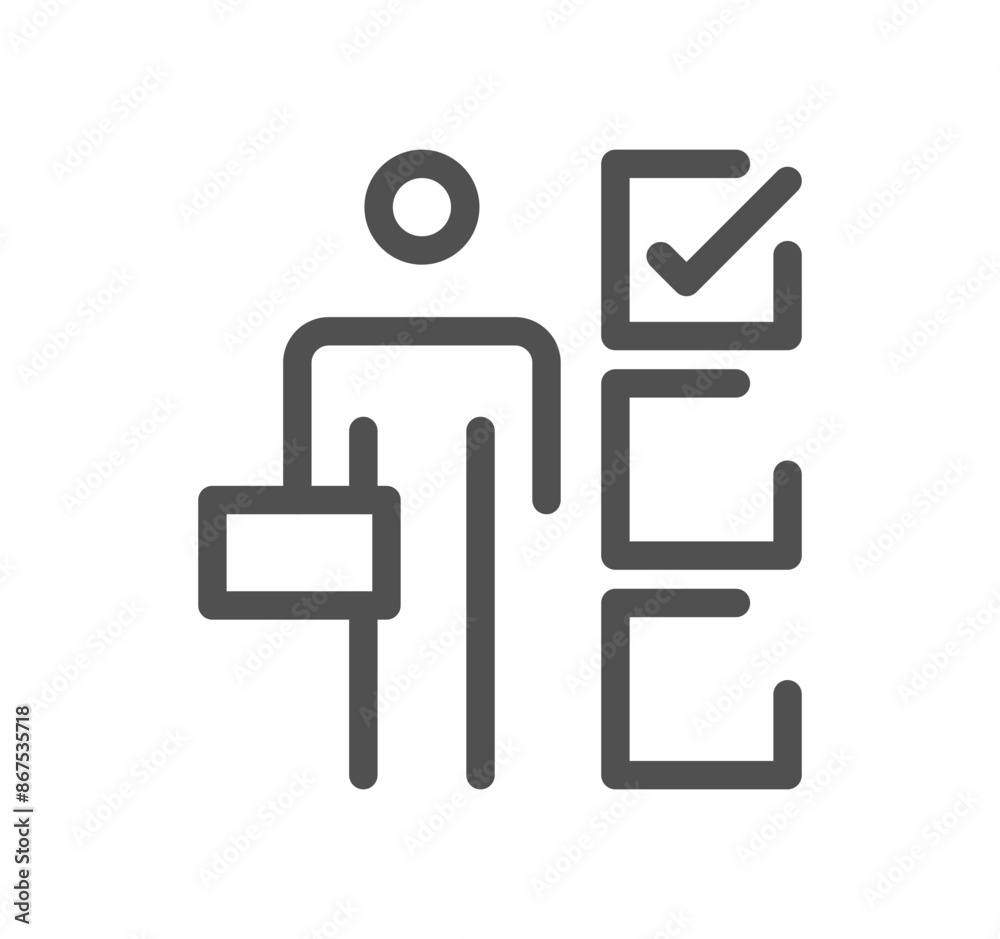 Business audit related icon outline and linear vector.	