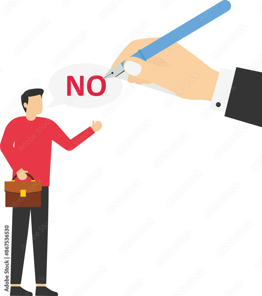 The manager ignored the comment. Concept business vector, Forbidden, Censorship, Office person.
The manager ignored the comment. Concept business vector, Forbidden, Censorship, Office person.
