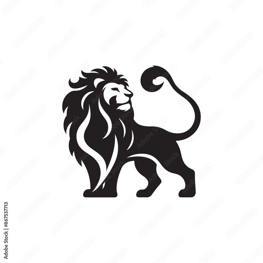 Obraz premium vector set of lion silhouette logo Lion collection.