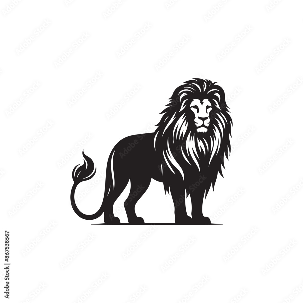 Fototapeta premium vector set of lion silhouette logo Lion collection.