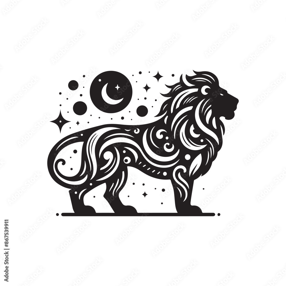 Obraz premium vector set of lion silhouette logo Lion collection.