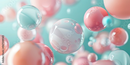 The serene atmosphere is created by the calming and tranquil visual effect of pastel bubbles in soft focus