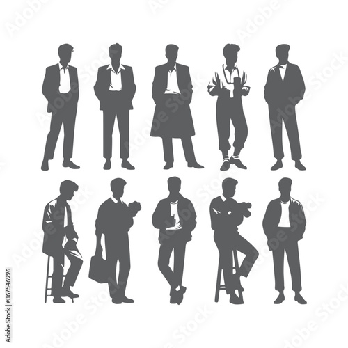 Soul Party Time. Dancers of soul silhouette funk or disco. People in 1980s, eighties style clothes dancing disco, funk, soul and disco music - 60s, 70s style