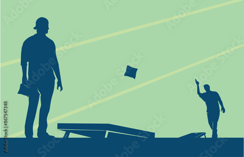 Great simple cornhole game background design for any media