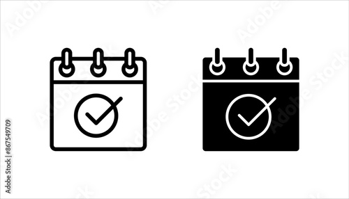 Calendar icon set, Calender symbol, calendar vector icon, on white background.