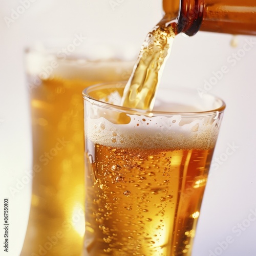 Wallpaper Mural Frothy Beer Pouring into Glass Torontodigital.ca