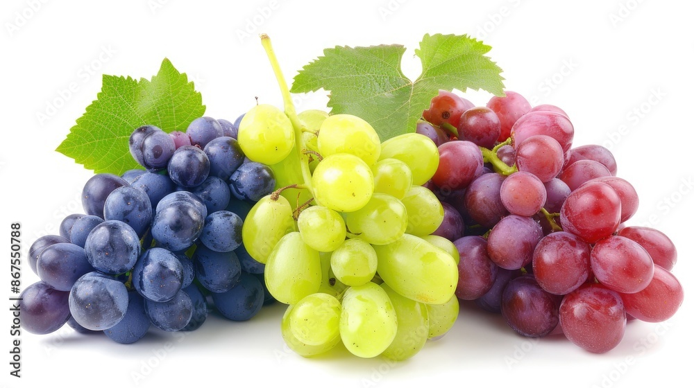 Grapes displayed on a white background Grapes displayed on a white background