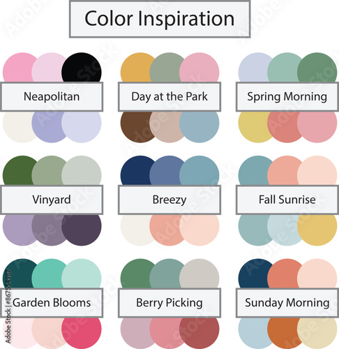 Color Inspiration Collection of complementary color combinations for logos or other designs