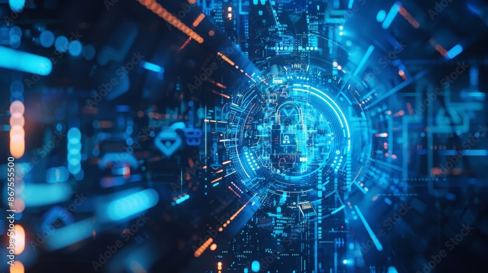 Cybernetic Cityscape: Futuristic Metropolis with Neon Lights and Advanced Technology Cybernetic Cityscape: Futuristic Metropolis with Neon Lights and Advanced Technology