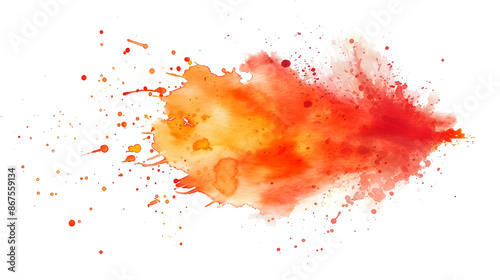 Abstract orange watercolor splash background
