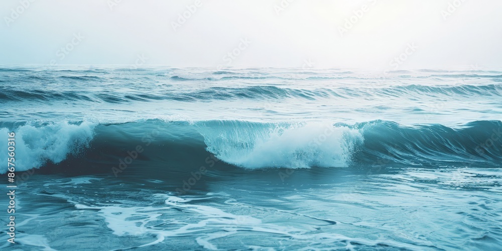 Obraz premium Ocean Wave with White Foam