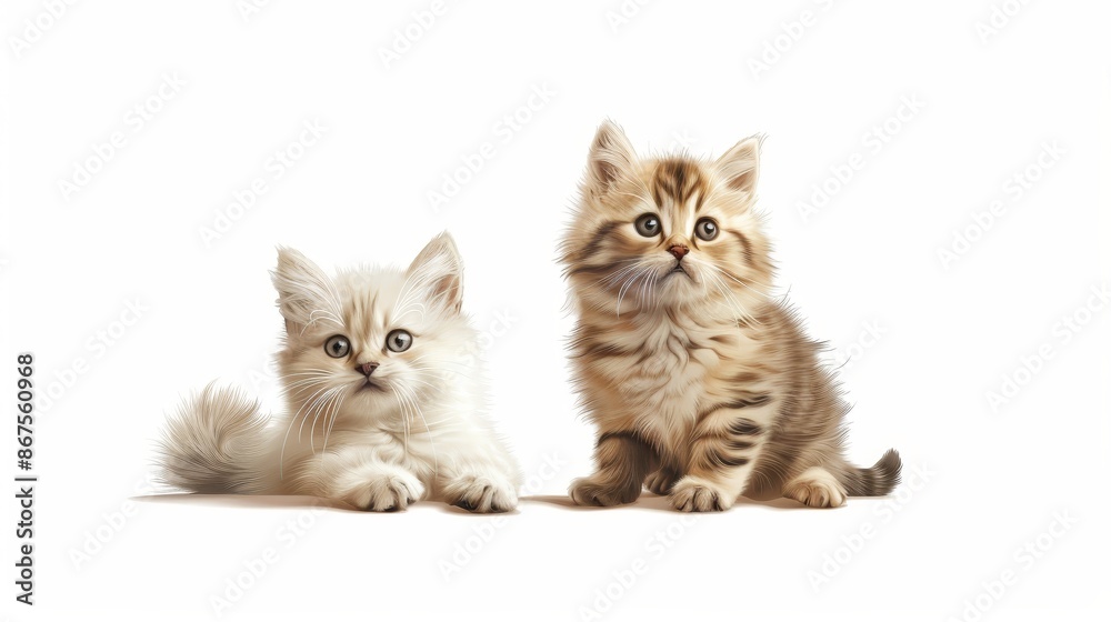 Furry Friends Adorable Pomeranian Dog and Tabby Kitten Showcasing Bonding Moment on White Background Heartwarming Pet Photography with Detailed Fur Textures and Serene Expressions Furry Friends Adorable Pomeranian Dog and Tabby Kitten Showcasing Bonding Moment on White Background Heartwarming Pet Photography with Detailed Fur Textures and Serene Expressions