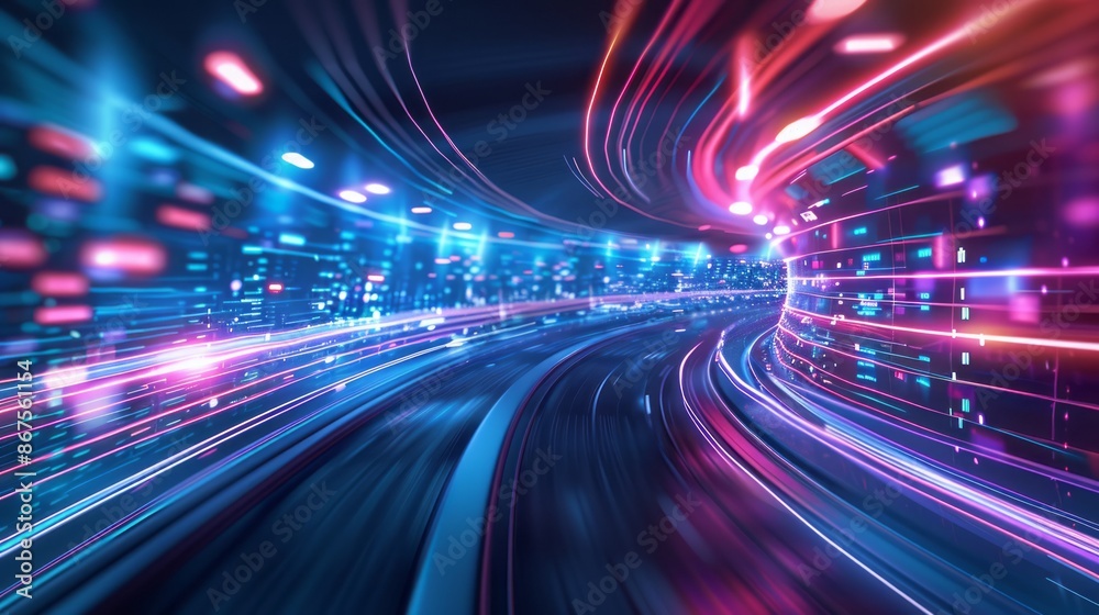 Obraz premium high speed internet connection illustration concept