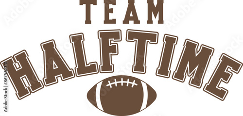 Fotografija Team Halftime America Football Cute Cartoon Design