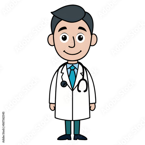 A Cartoon Illustration of the physician.