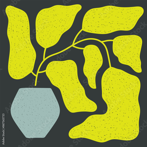 Yellow plant in a vase