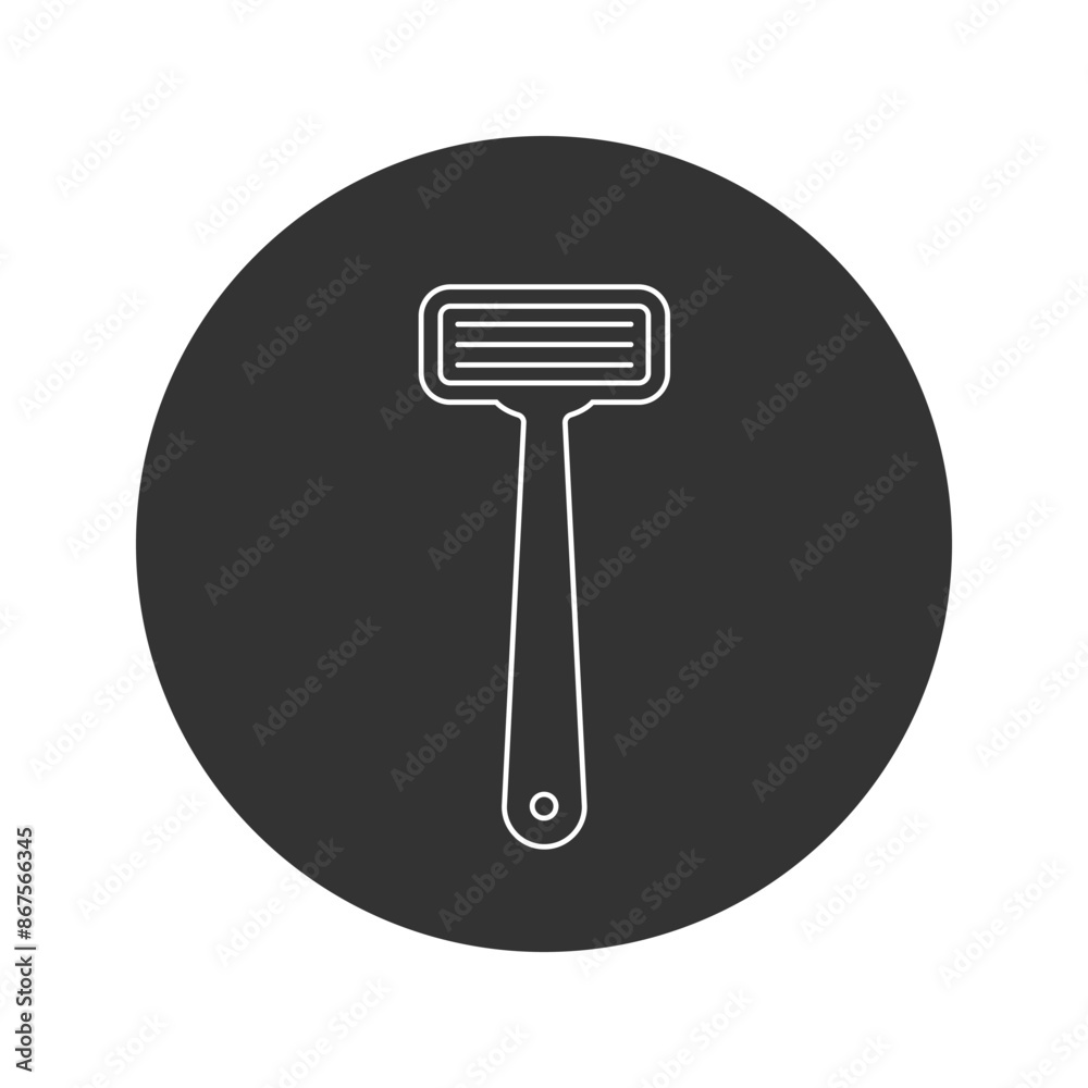 Safety razor line icon in flat style. Vector Safety razor line icon in flat style. Vector